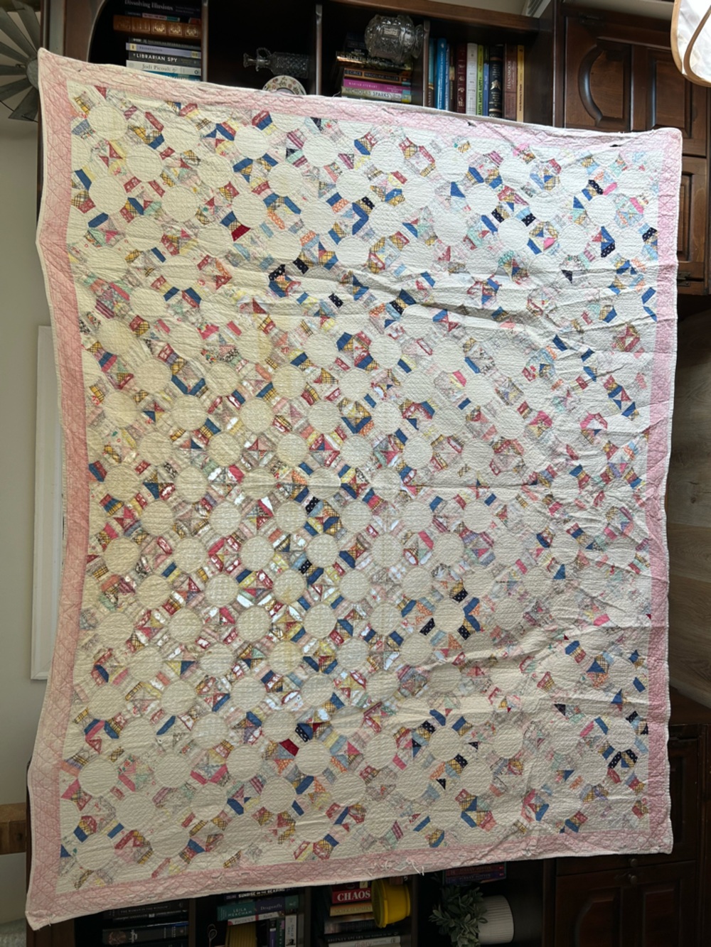 Vintage Handmade Snowball Quilt